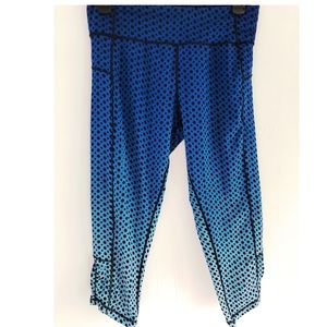 Kyodan Blue Ombré Capri Workout Leggings